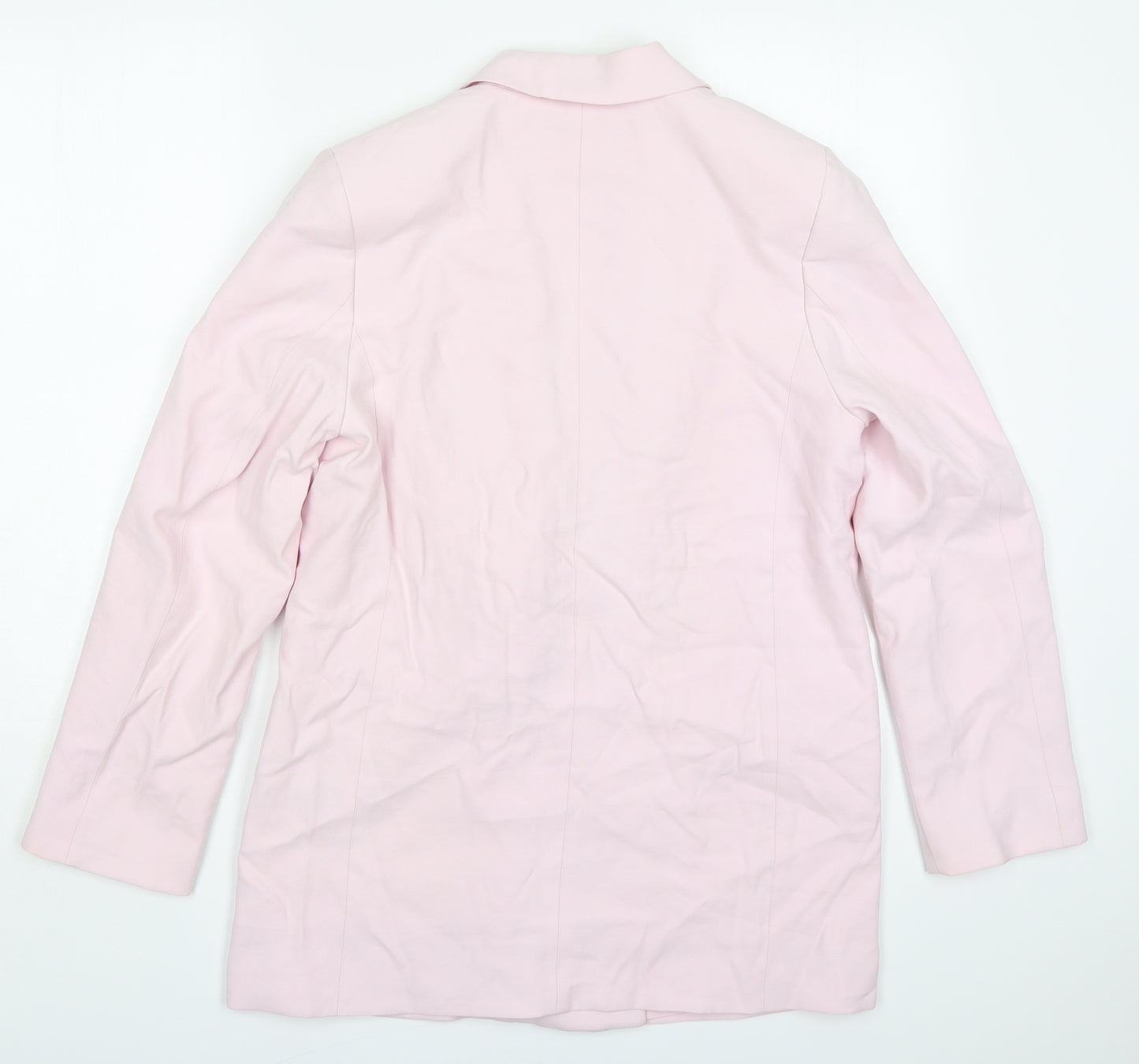 H&M Womens Pink  Viscose Jacket Suit Jacket Size S