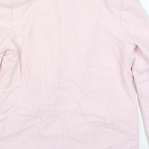 H&M Womens Pink  Viscose Jacket Suit Jacket Size S