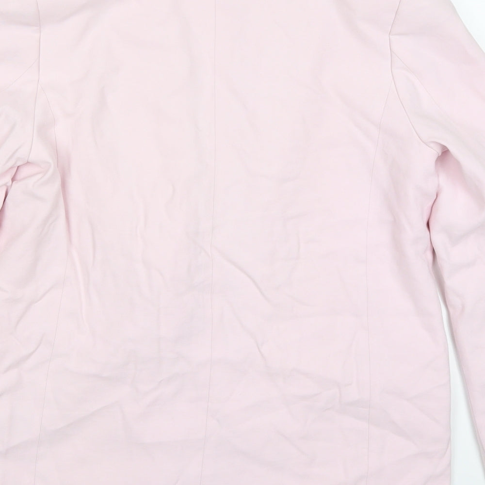H&M Womens Pink  Viscose Jacket Suit Jacket Size S
