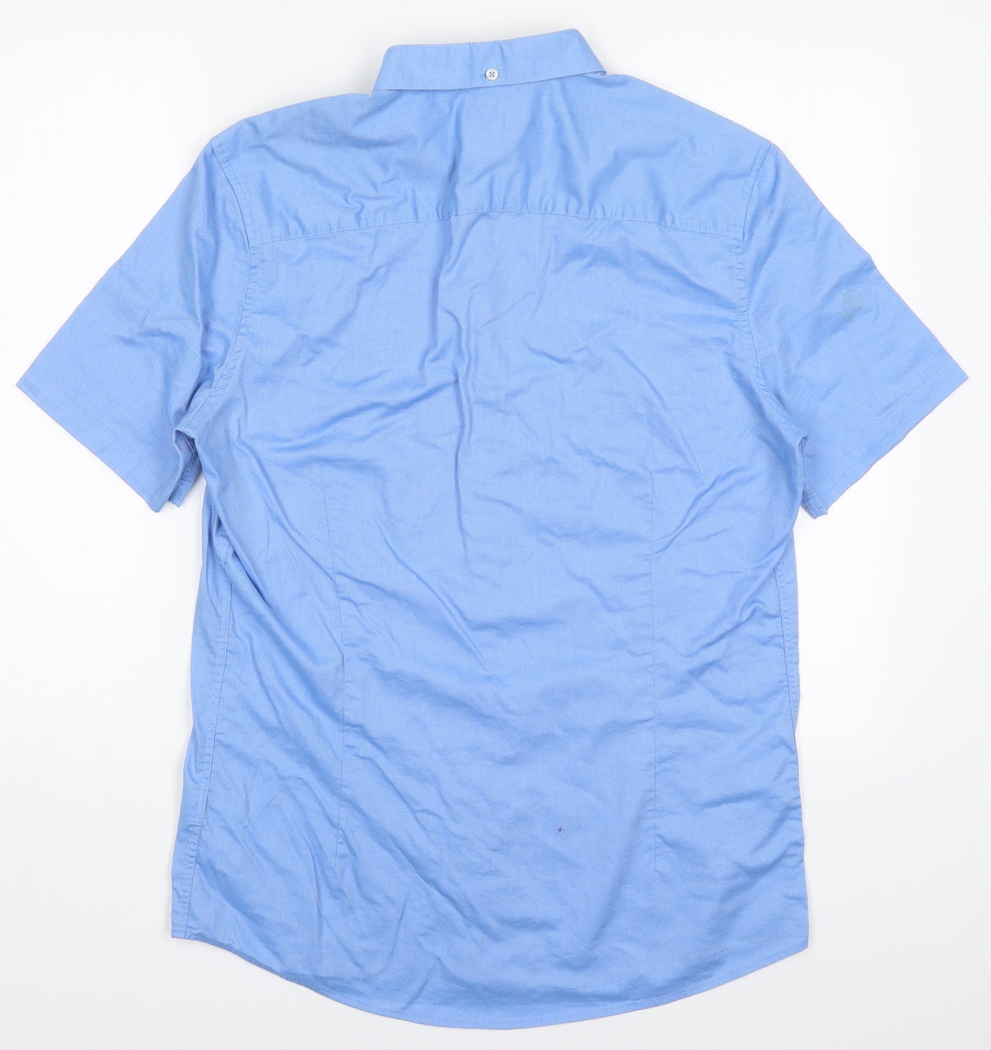 NEXT Mens Blue  Cotton  Button-Up Size M Collared Button