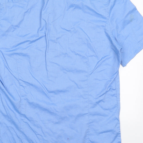NEXT Mens Blue  Cotton  Button-Up Size M Collared Button