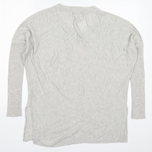 Atmosphere Womens Grey V-Neck  Acrylic Pullover Jumper Size 6