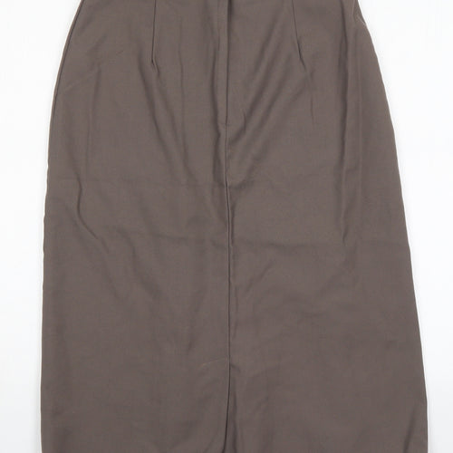 Saira Wilde Womens Brown  Polyester Straight & Pencil Skirt Size 14   Button