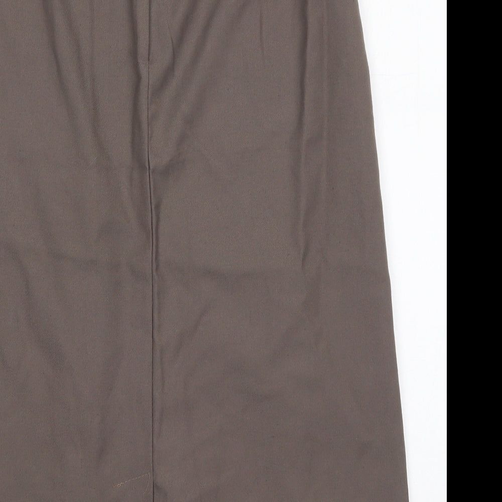 Saira Wilde Womens Brown  Polyester Straight & Pencil Skirt Size 14   Button