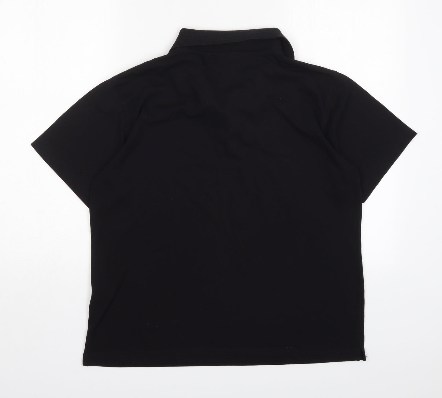 Bonmarché Womens Black  Cotton Basic Polo Size M Collared