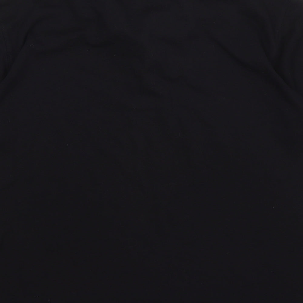 Bonmarché Womens Black  Cotton Basic Polo Size M Collared