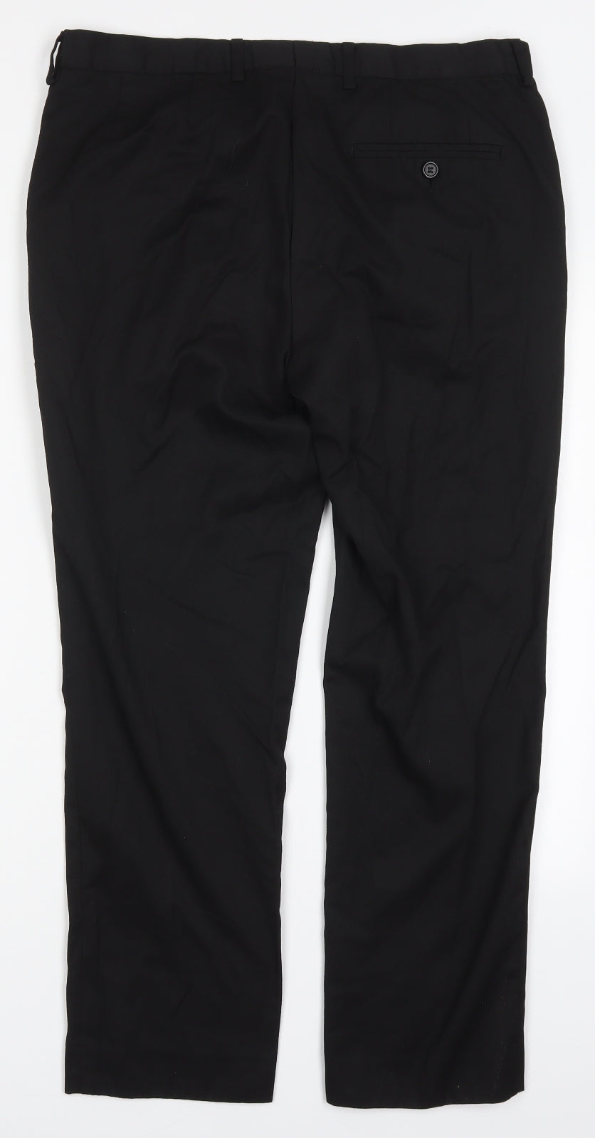 Taylor & Wright Mens Black  Polyester Trousers  Size 34 L29 in Regular Hook & Eye
