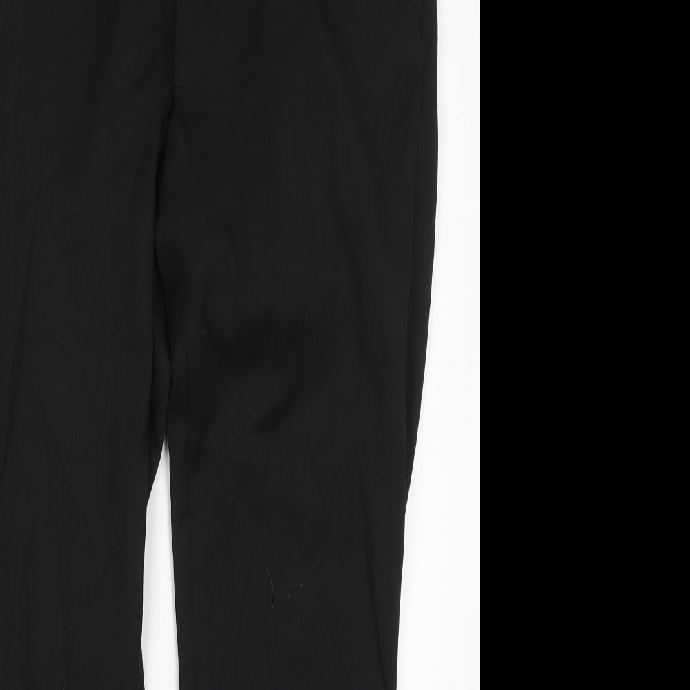 Taylor & Wright Mens Black  Polyester Trousers  Size 34 L29 in Regular Hook & Eye