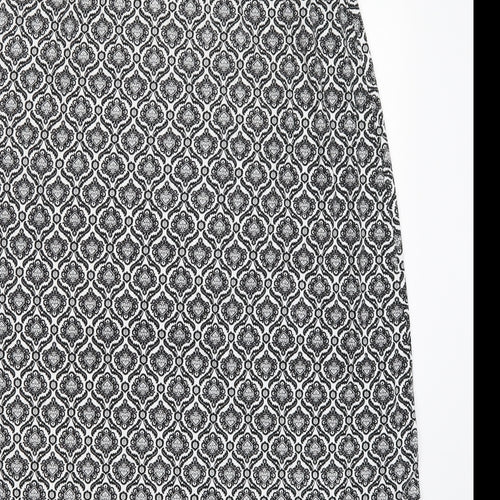 Artisan NY Womens Black Geometric Viscose Maxi Skirt Size XL   Lace Up