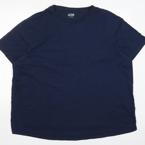 Jacamo Mens Blue  Cotton  Polo Size 3XL Round Neck Pullover