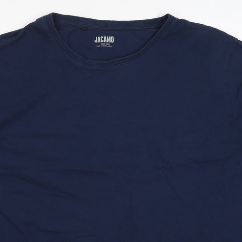 Jacamo Mens Blue  Cotton  Polo Size 3XL Round Neck Pullover