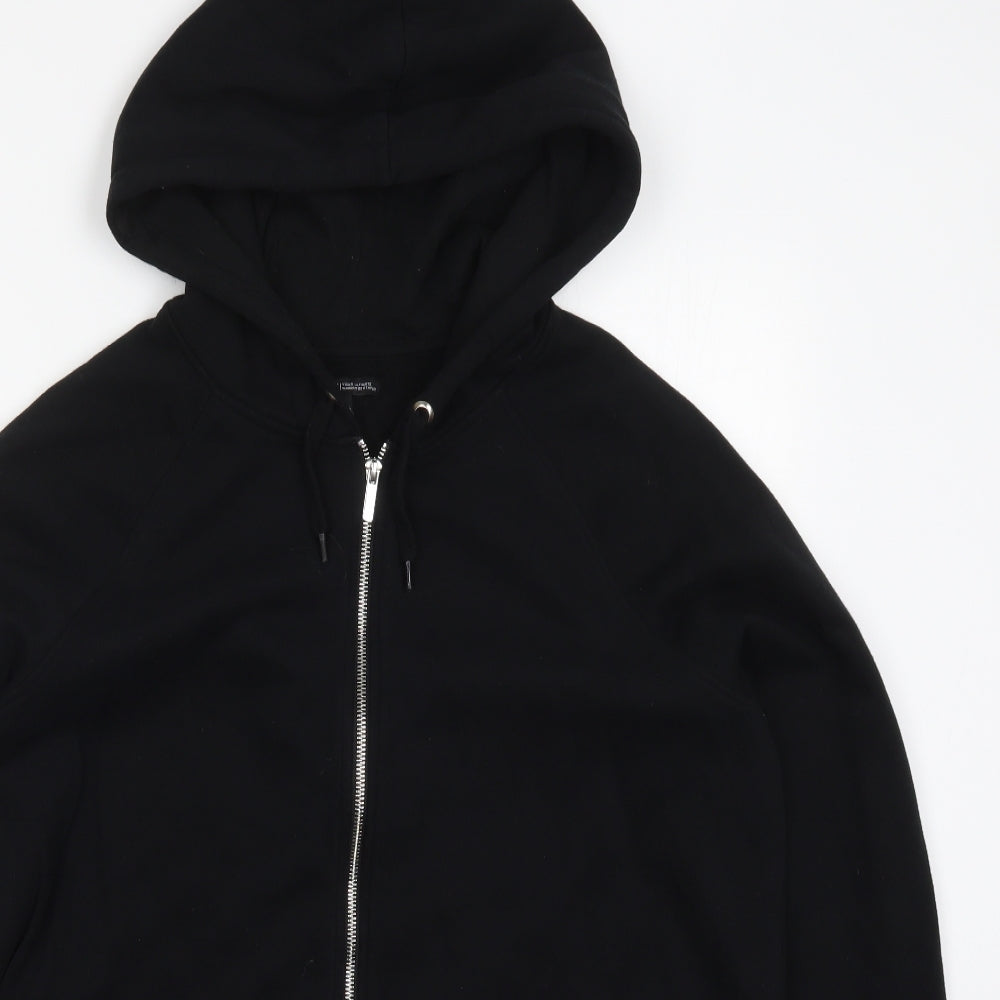 Capsule Womens Black  Cotton Full Zip Hoodie Size 18  Zip
