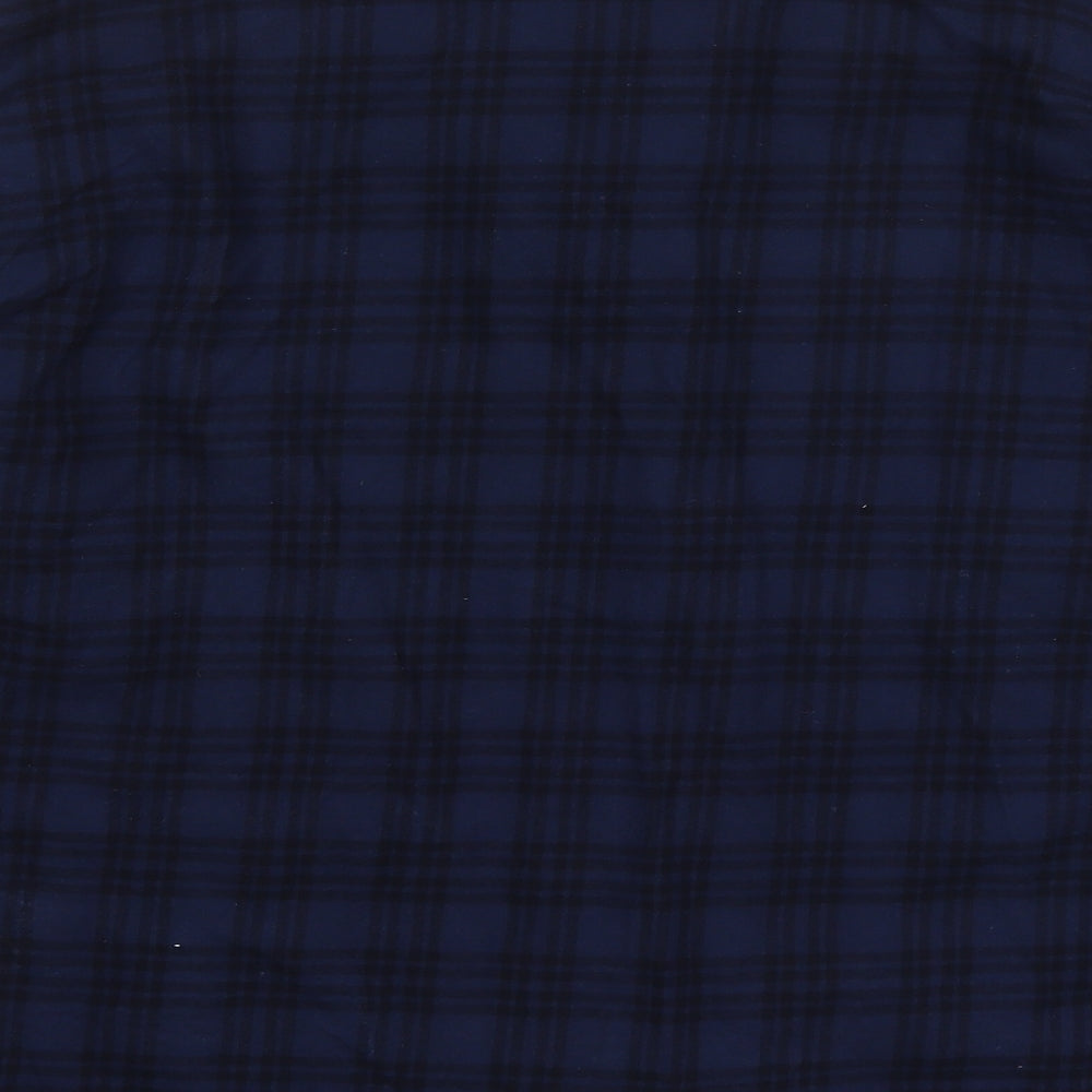 Uniqlo Mens Blue Check Cotton  Pyjama Top Size L  Button