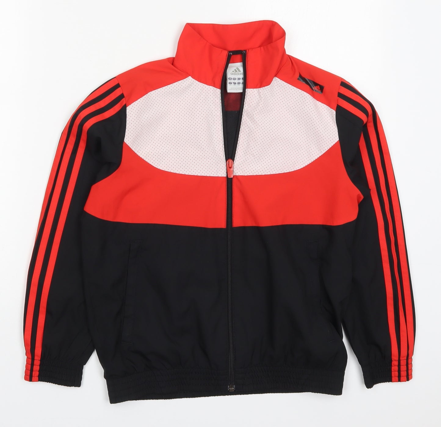 adidas Boys Red   Jacket  Size 9-10 Years  Zip - Red and Black