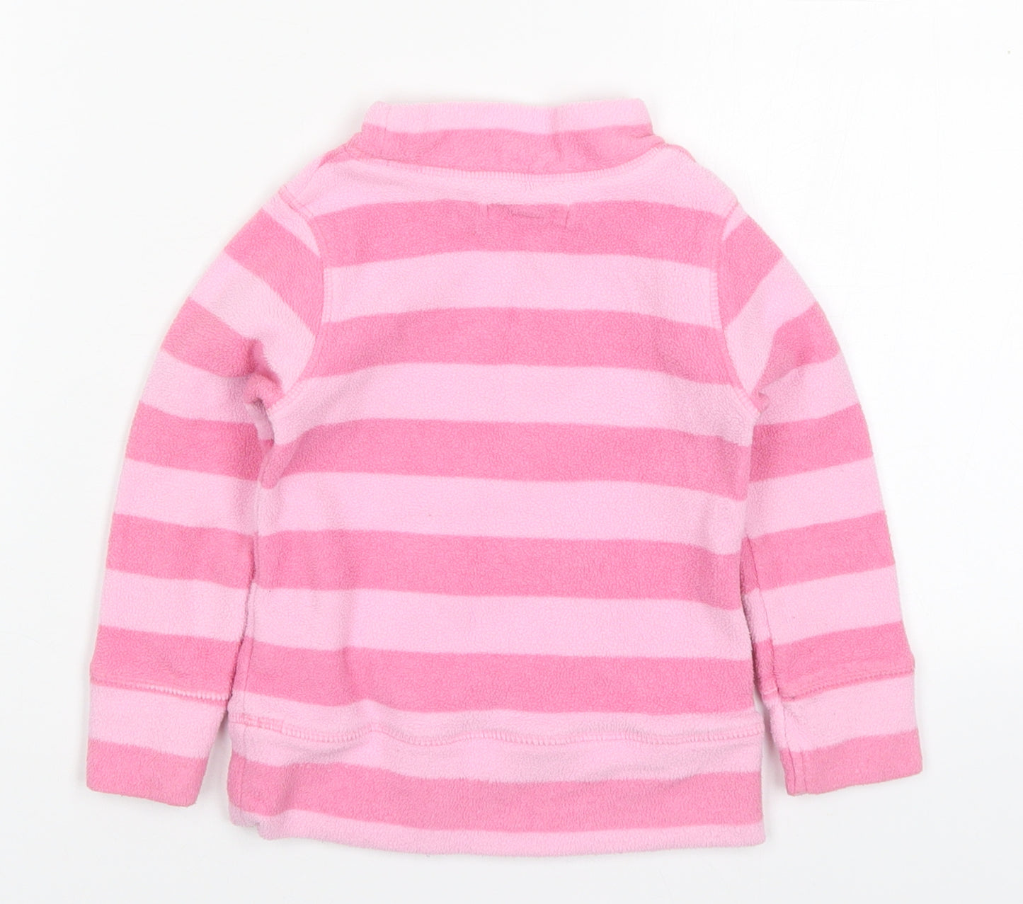 Marks and Spencer Girls Pink Striped Polyester Pullover Jumper Size 18-24 Months  Pullover
