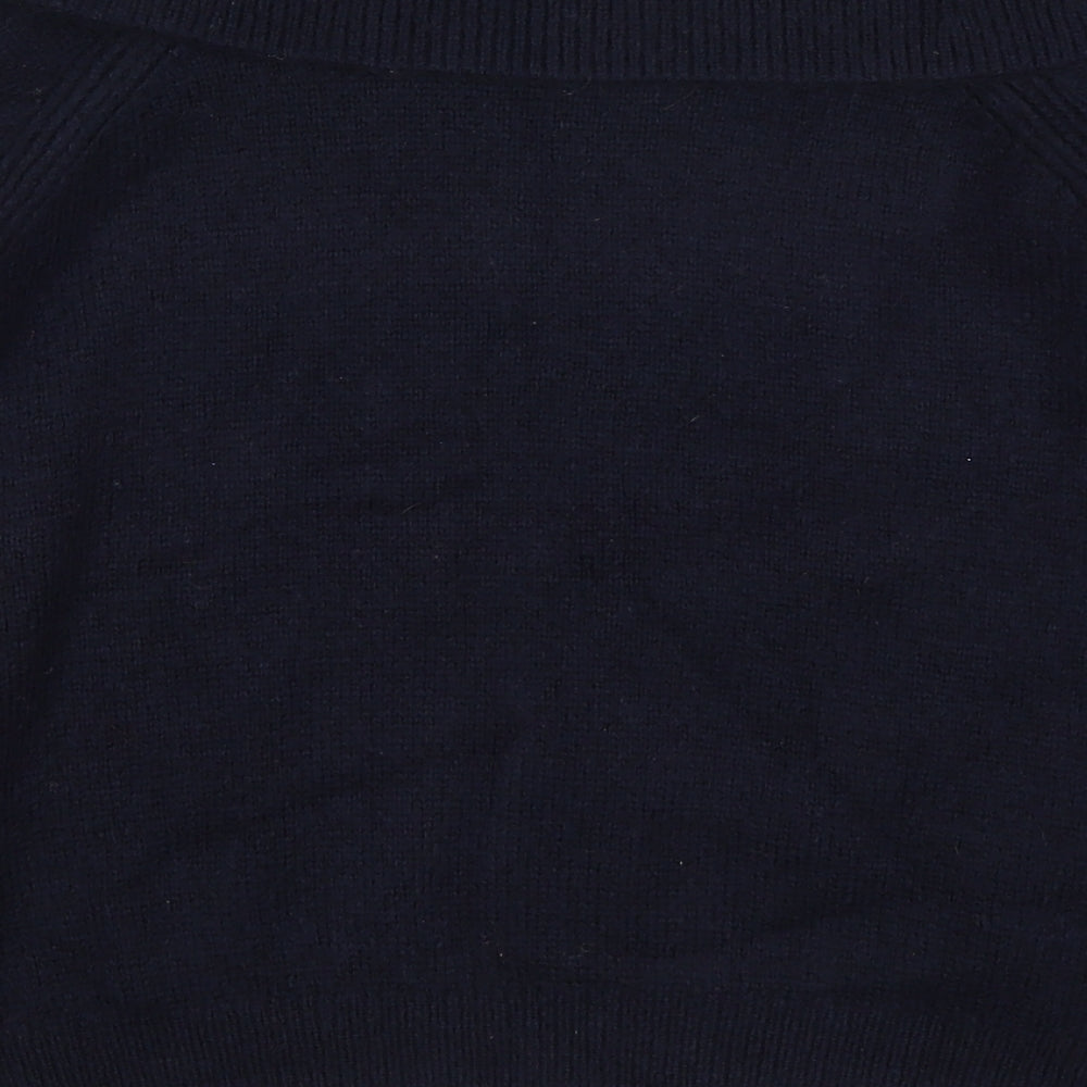 NEXT Womens Blue Roll Neck  Nylon Pullover Jumper Size S