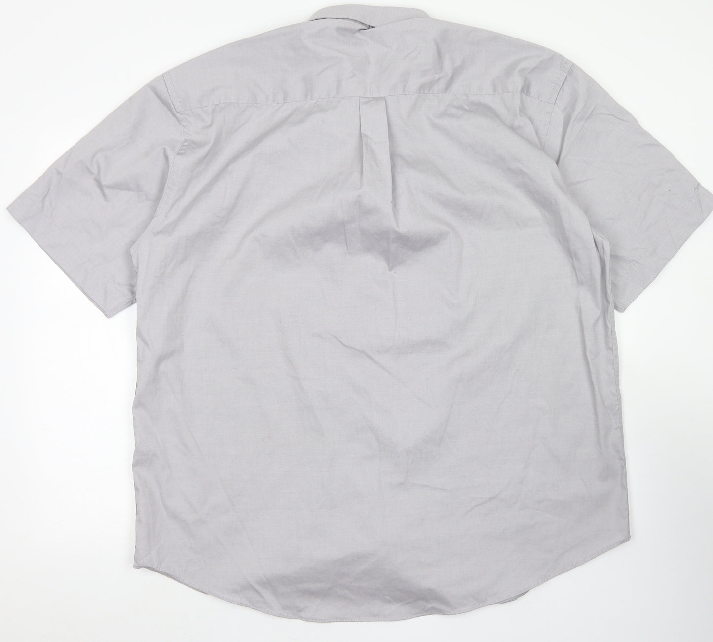 Kustom Kit Mens Grey  Cotton  Dress Shirt Size 19 Collared Button