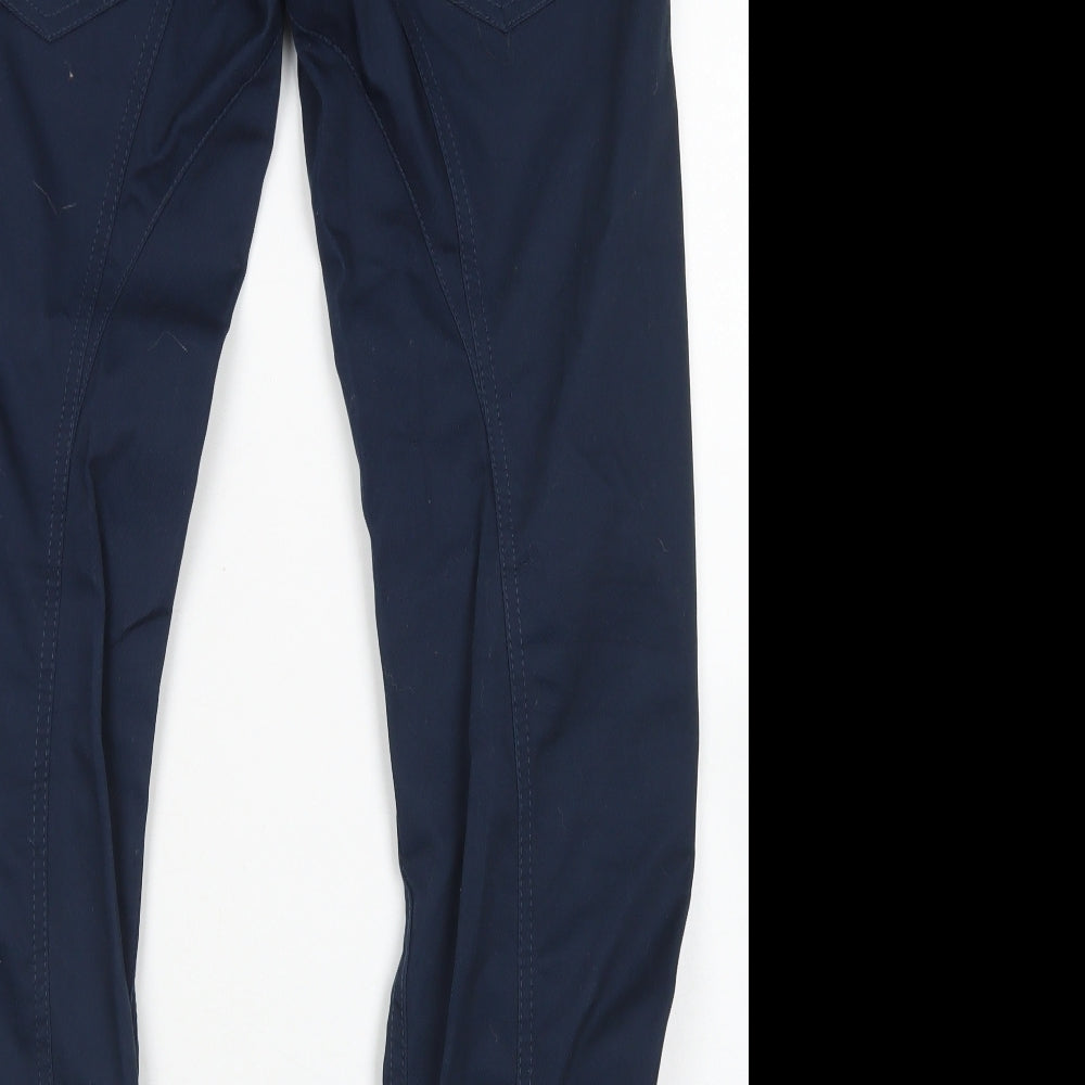Crosshatch Mens Blue  Polyester Cargo Trousers Size 32 in L32 in Regular Button