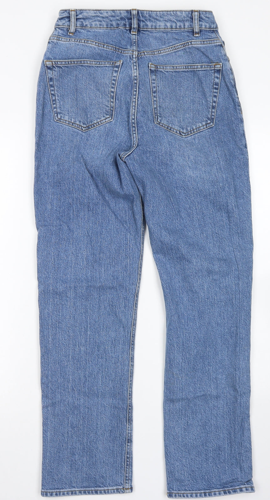 ASOS Womens Blue  Cotton Straight Jeans Size 28 in L34 in Regular Button