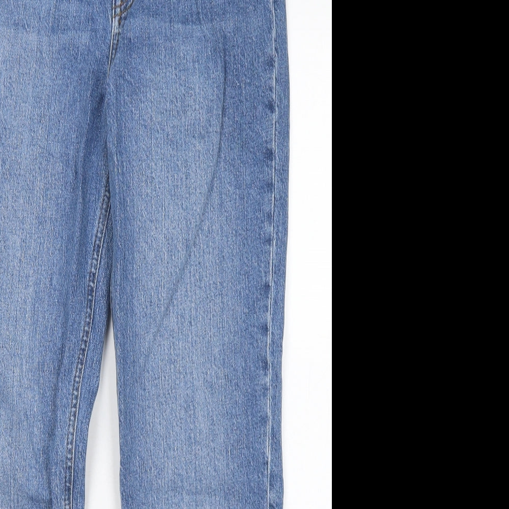 ASOS Womens Blue  Cotton Straight Jeans Size 28 in L34 in Regular Button