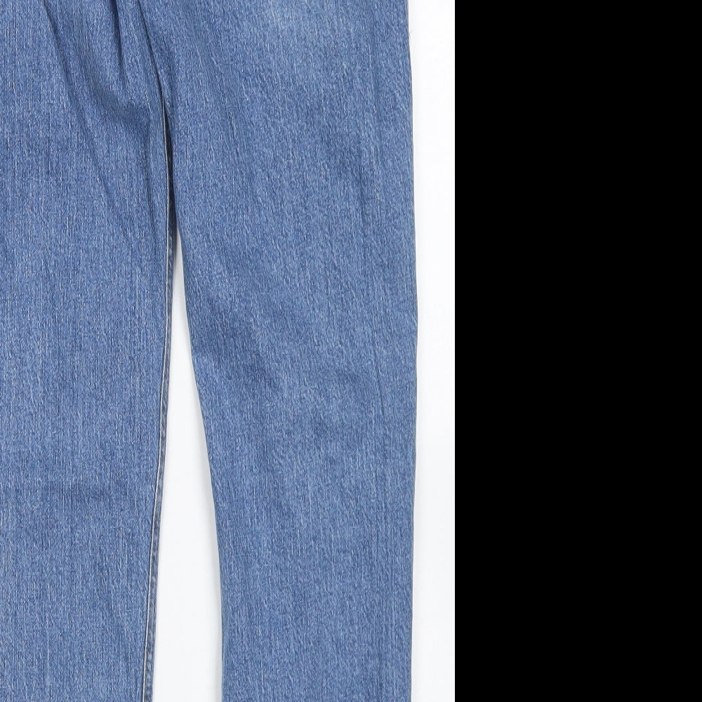 ASOS Womens Blue  Cotton Straight Jeans Size 28 in L34 in Regular Button