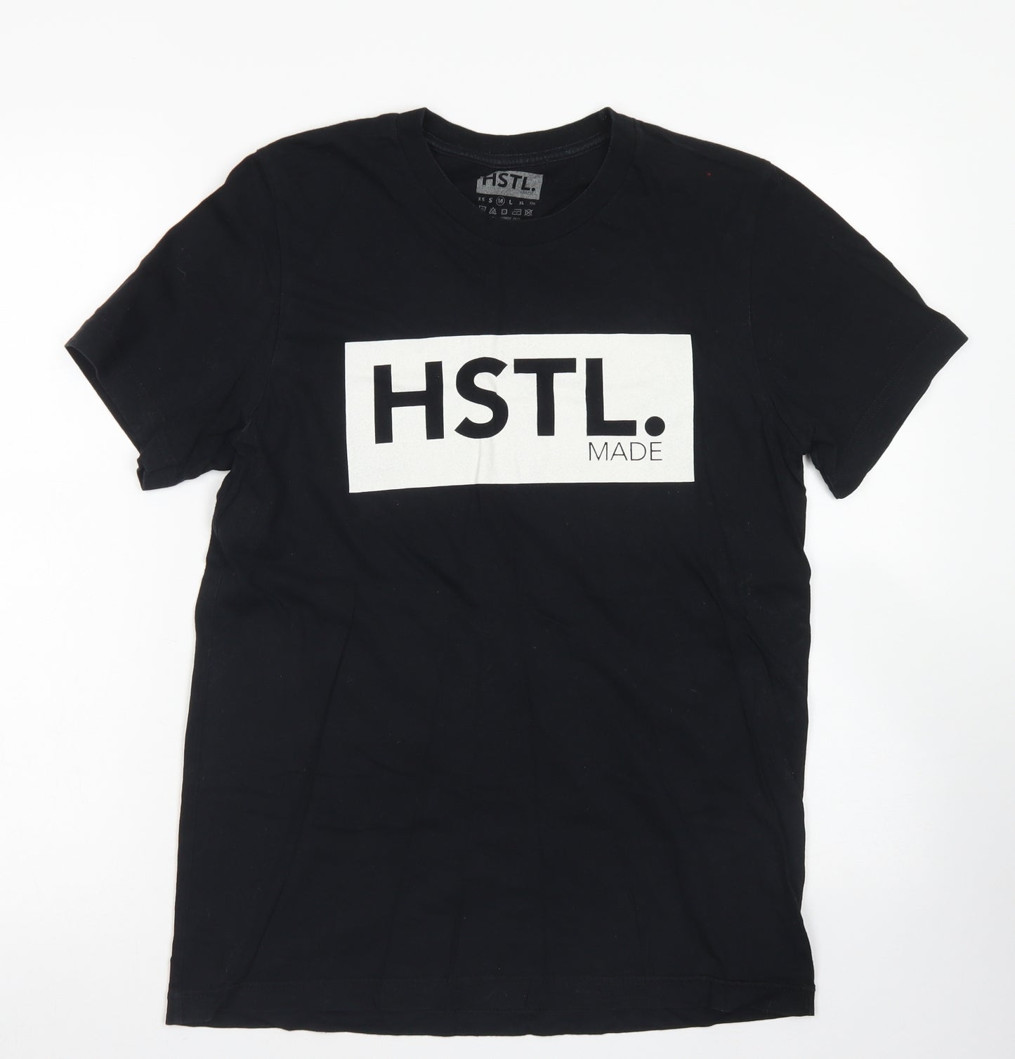 HSTL Mens Black  Cotton  T-Shirt Size M Crew Neck