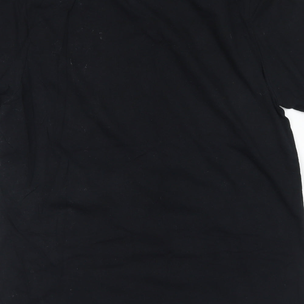 HSTL Mens Black  Cotton  T-Shirt Size M Crew Neck