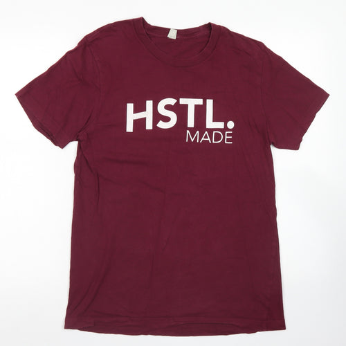 HSTL Mens Purple  Cotton  T-Shirt Size M Crew Neck