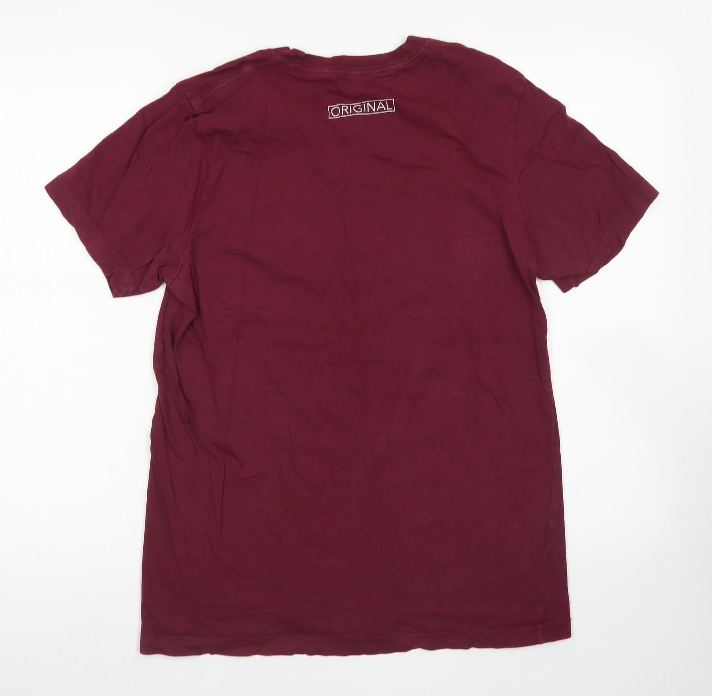 HSTL Mens Purple  Cotton  T-Shirt Size M Crew Neck