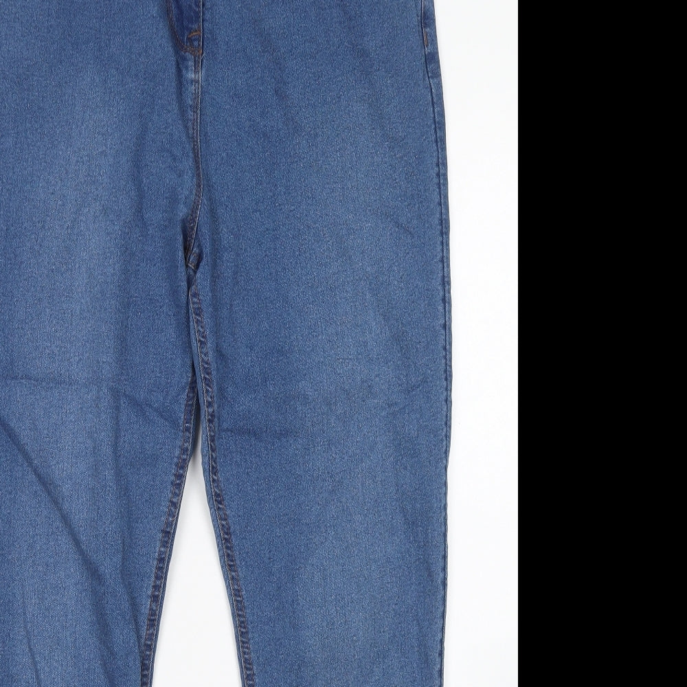 Studio Womens Blue  Cotton Skinny Jeans Size 16 L29 in Regular Button