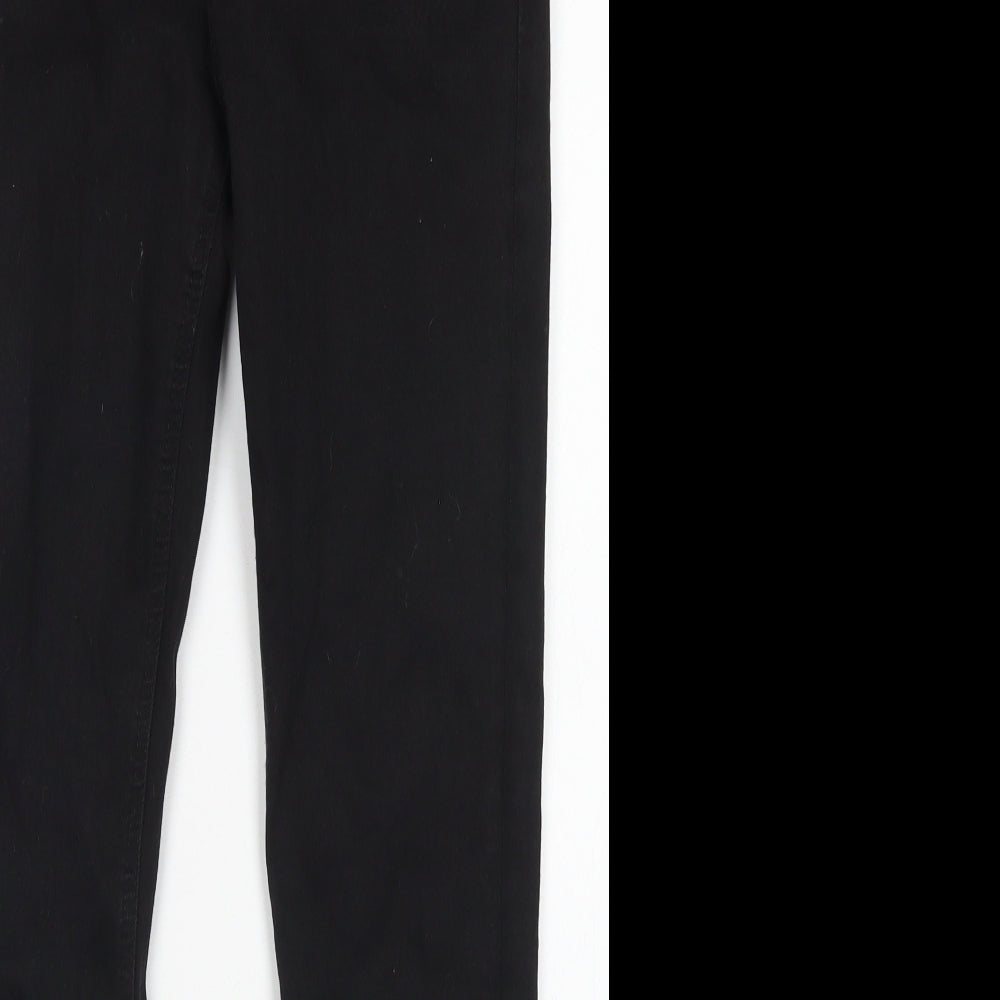 Zara Womens Black  Cotton Skinny Jeans Size 8 L26 in Regular Button