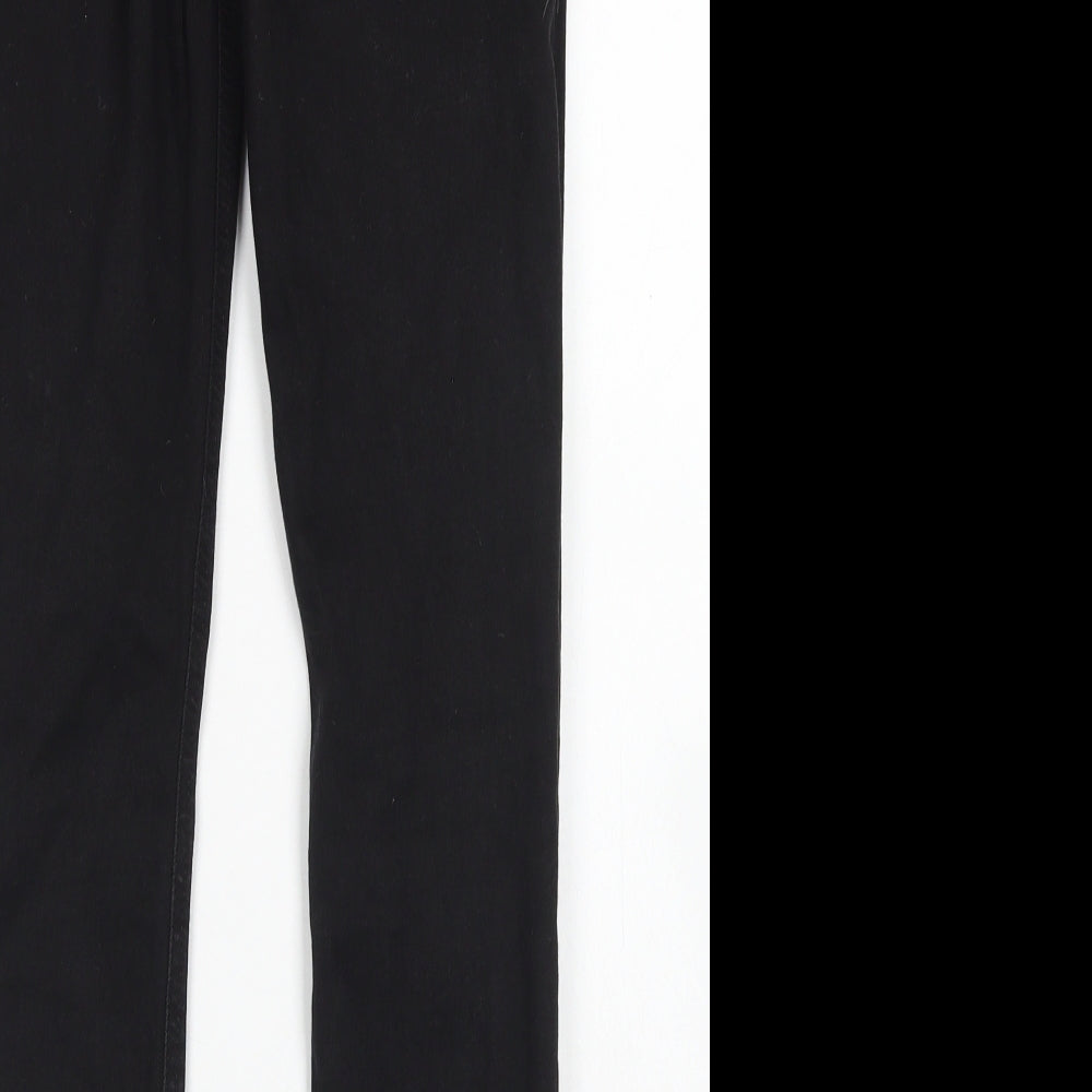 Zara Womens Black  Cotton Skinny Jeans Size 8 L26 in Regular Button