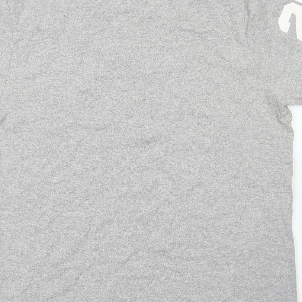 Superdry Mens Grey  Cotton  T-Shirt Size 2XL Crew Neck