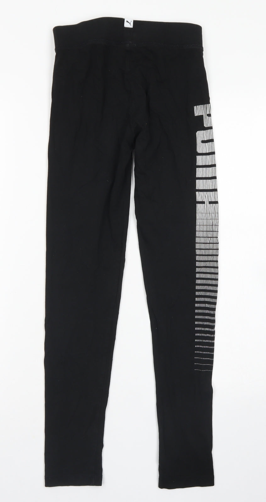 PUMA Girls Black  Cotton Jogger Trousers Size 13-14 Years  Regular  - sportswear leggings