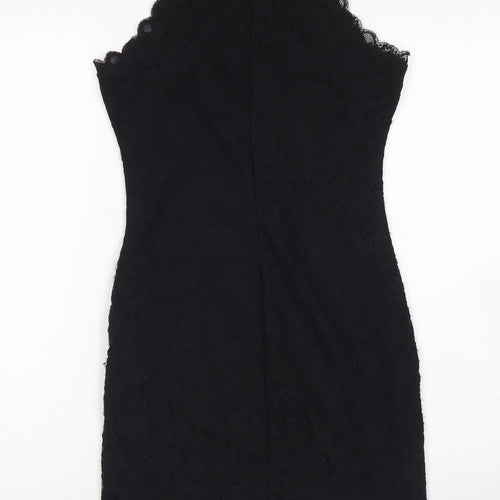 New Look Womens Black  Nylon Bodycon  Size 8  Round Neck