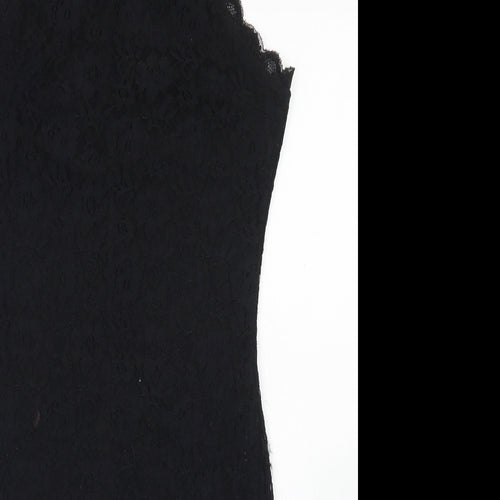 New Look Womens Black  Nylon Bodycon  Size 8  Round Neck