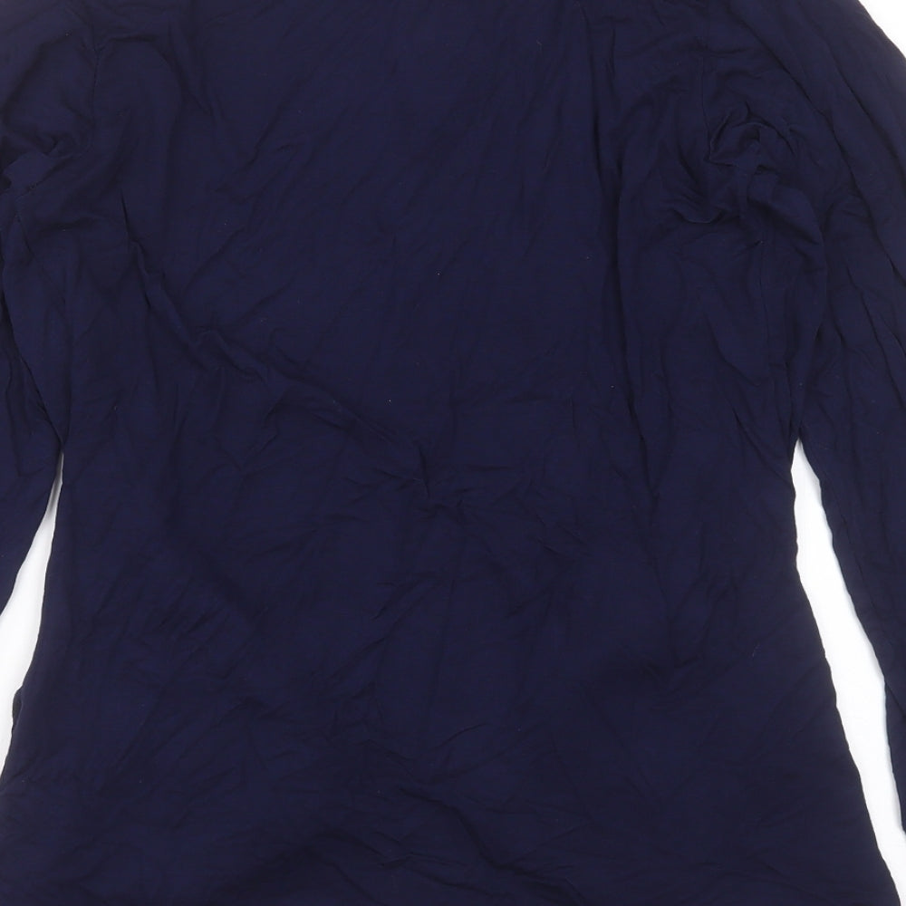 Star Womens Blue V-Neck  Viscose Cardigan Jumper Size 2XL