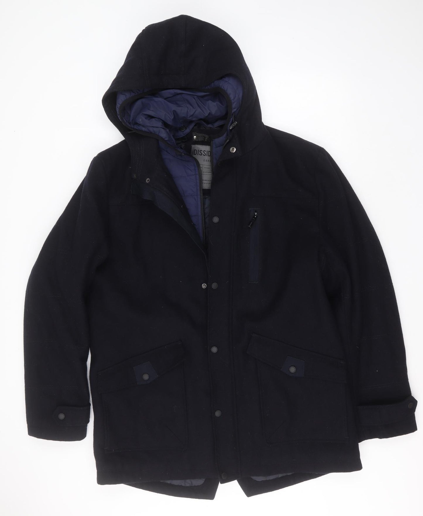 Dissident Mens Blue   Jacket  Size XL  Zip