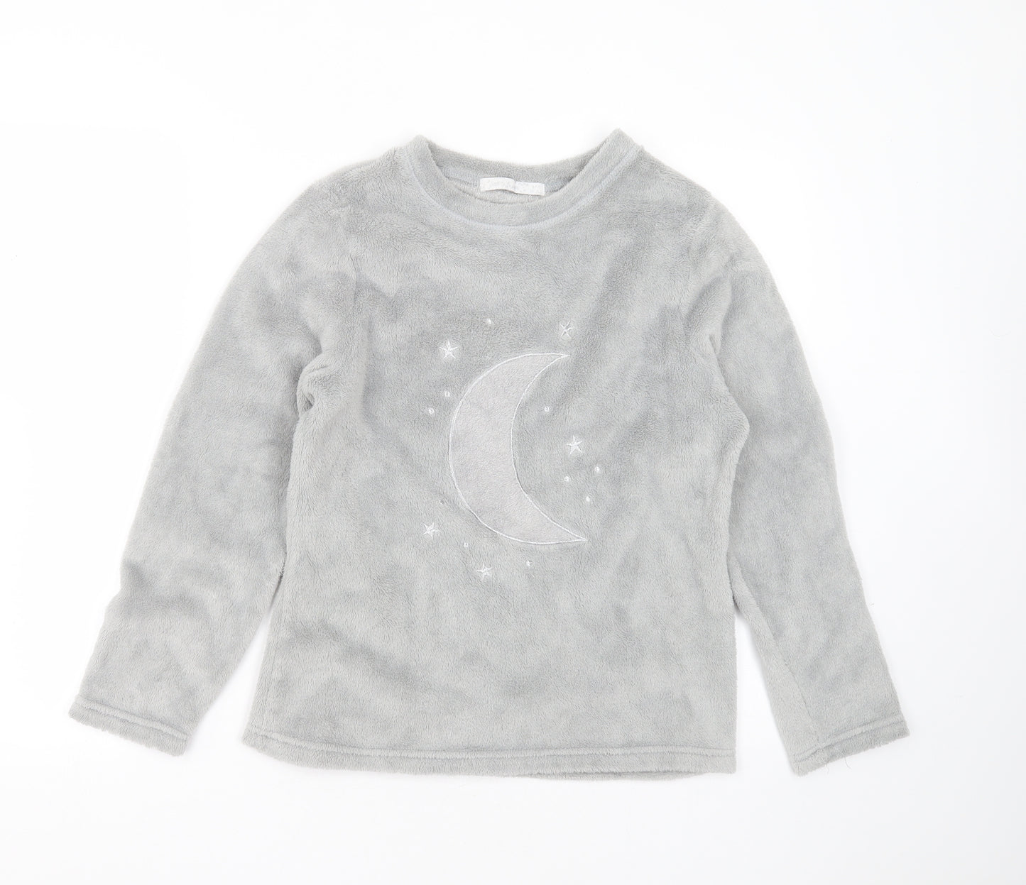 Love To Dream Womens Grey Solid Polyester Top Pyjama Top Size S   - Moon and Stars