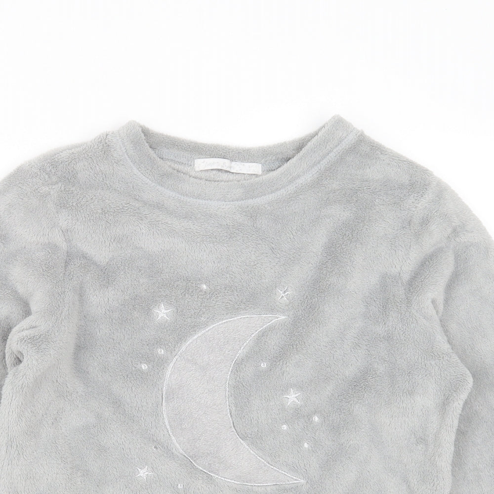 Love To Dream Womens Grey Solid Polyester Top Pyjama Top Size S   - Moon and Stars