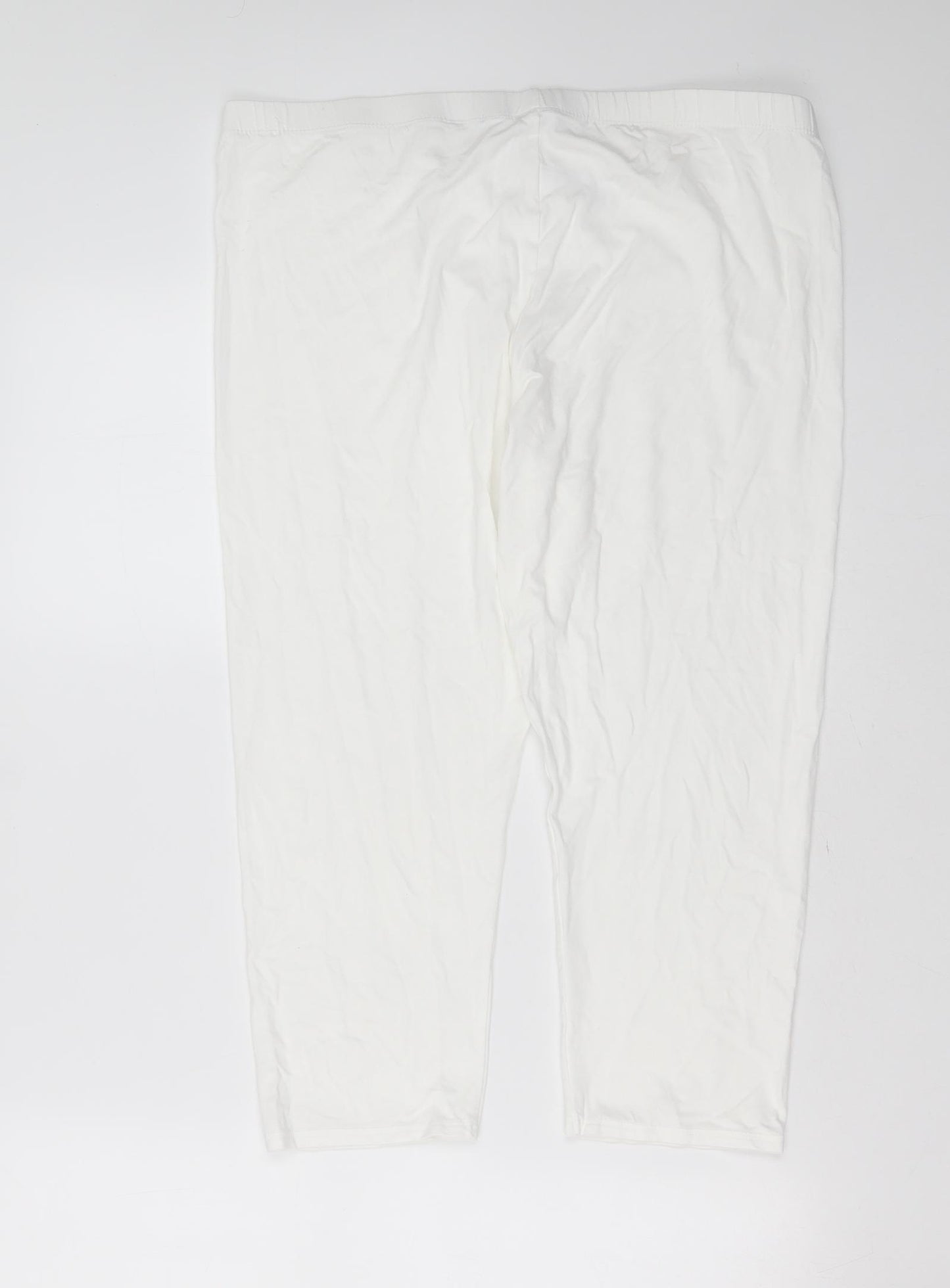 NEXT Womens White  Viscose Cropped Leggings Size 18 L20 in