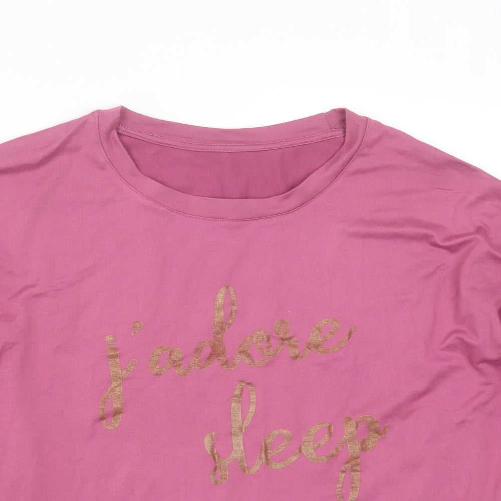 Peacocks Womens Purple Solid Polyester Top Pyjama Top Size 6   - j'adore sleep