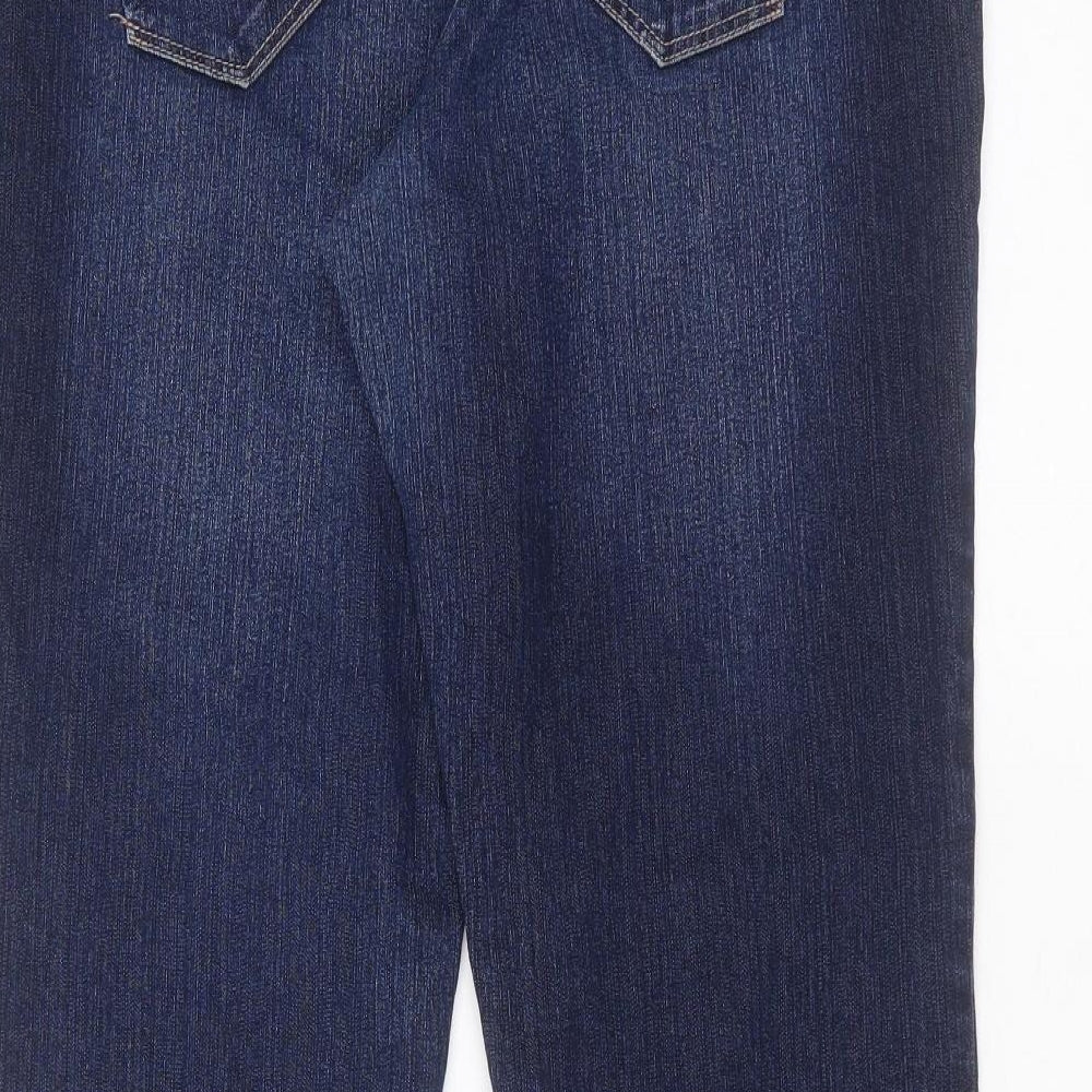 Authentic Denim Womens Blue  Cotton Bootcut Jeans Size 18 L29 in Regular Zip
