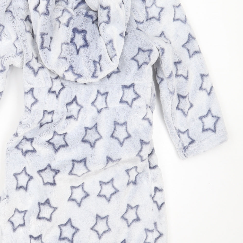 Mothercare Girls Blue Geometric Polyester Top Robe Size M  Tie - Star Pattern