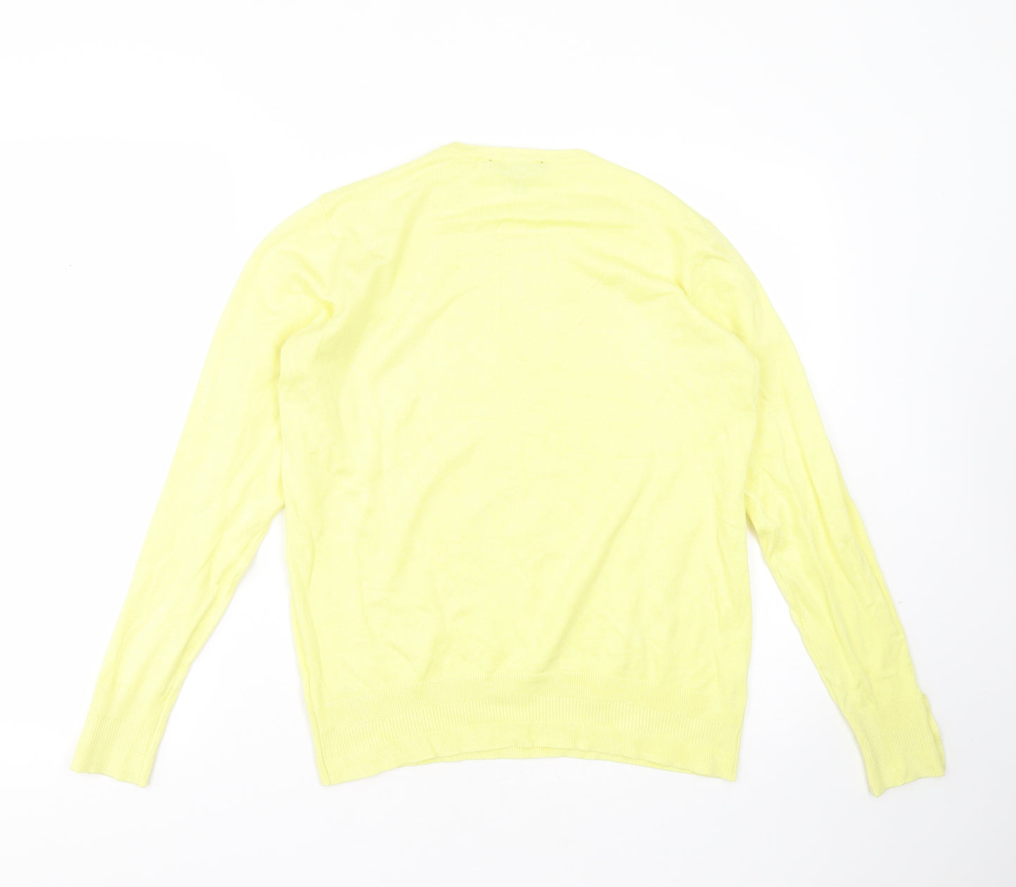 Dorothy Perkins Womens Yellow Round Neck  Viscose Pullover Jumper Size 14