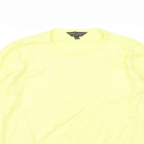 Dorothy Perkins Womens Yellow Round Neck  Viscose Pullover Jumper Size 14