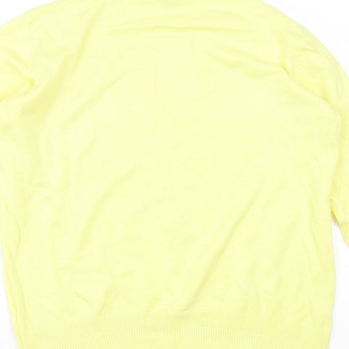 Dorothy Perkins Womens Yellow Round Neck  Viscose Pullover Jumper Size 14