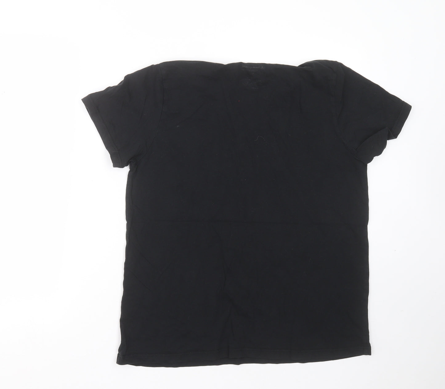 Champion Mens Black  Cotton  T-Shirt Size XL Round Neck