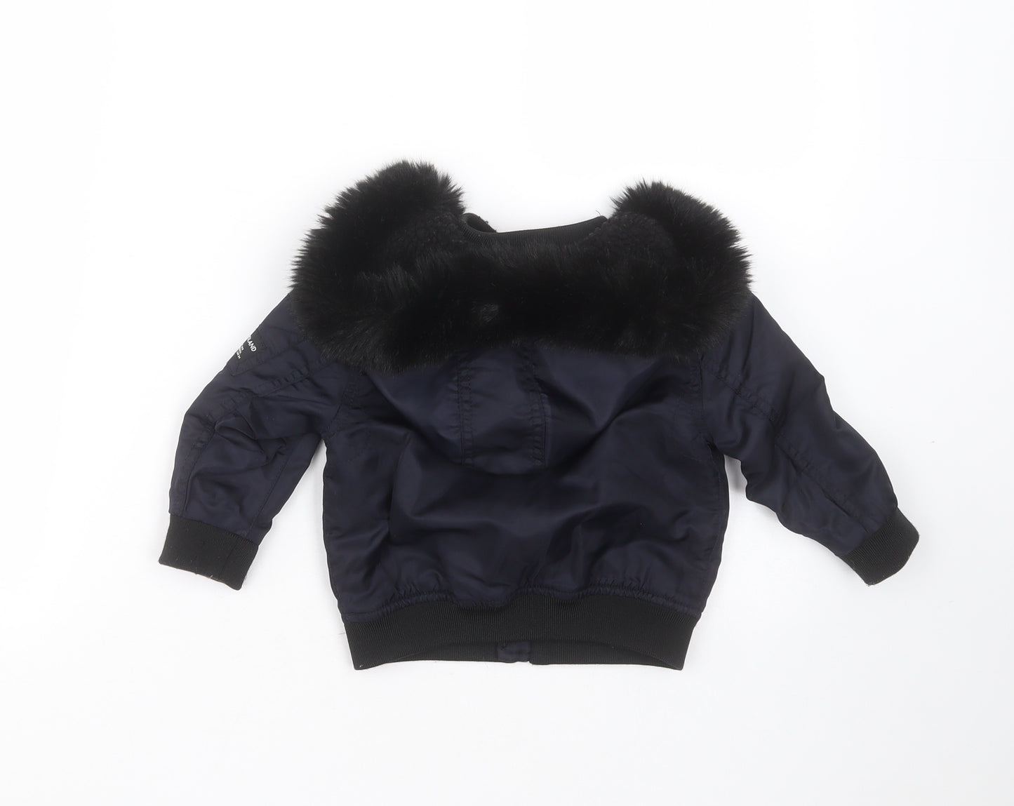 River Island Baby Blue   Bomber Jacket Jacket Size 9-12 Months   Zip