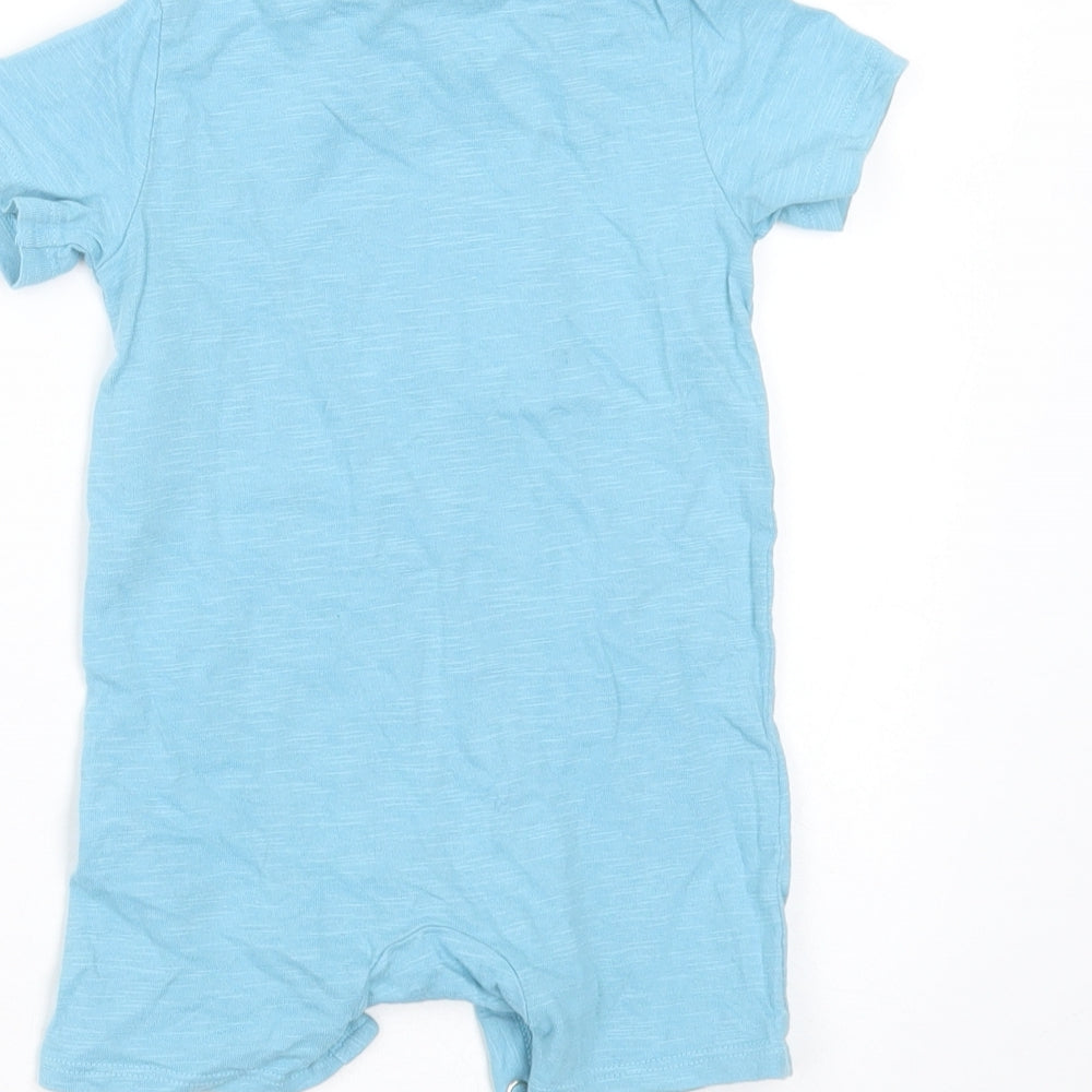 F&F Baby Blue  Cotton Babygrow One-Piece Size 9-12 Months   - little dude big adventure